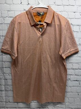 Canali Peach-Orange Polo Shirt size 50 NWT